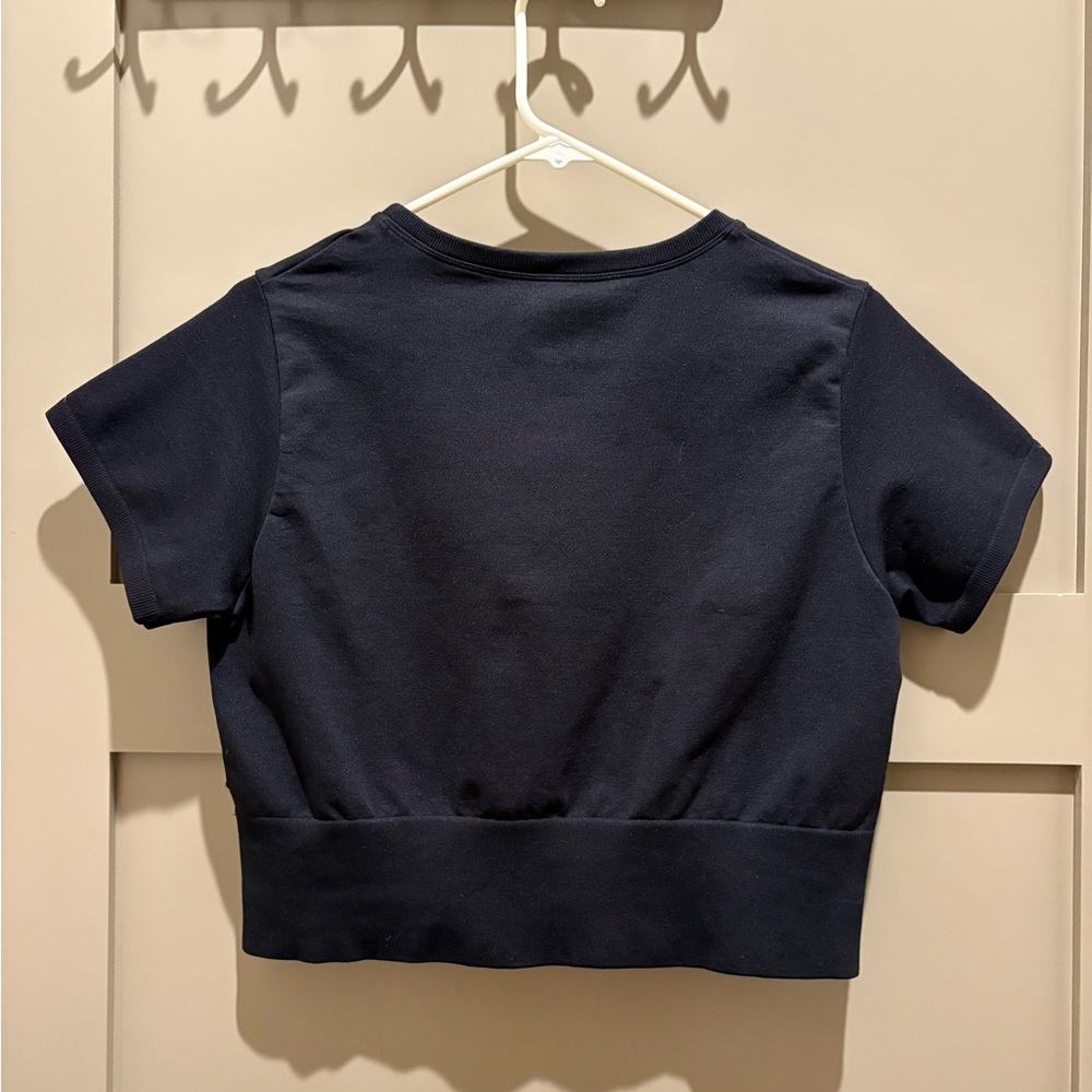 Aerie Black Seamless Cropped Top - Picture 2 of 3